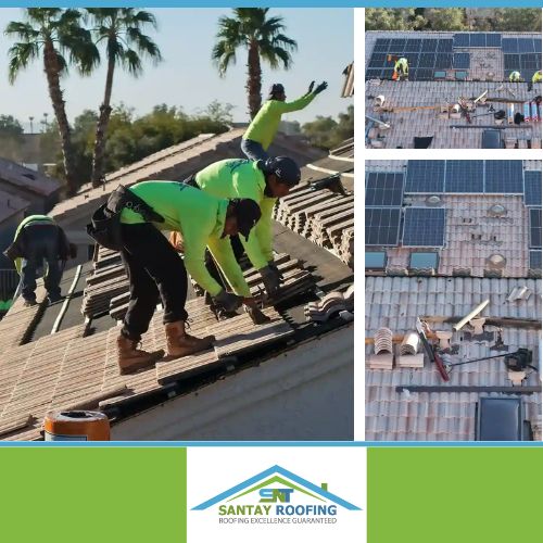 Roof flashing damage around vent causing water intrusion in Phoenix AZ